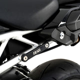 R&G Racing Black Rear Foot Rest Delete Blanking Plates For 2020-2024 Kawasaki Ninja ZX-25R