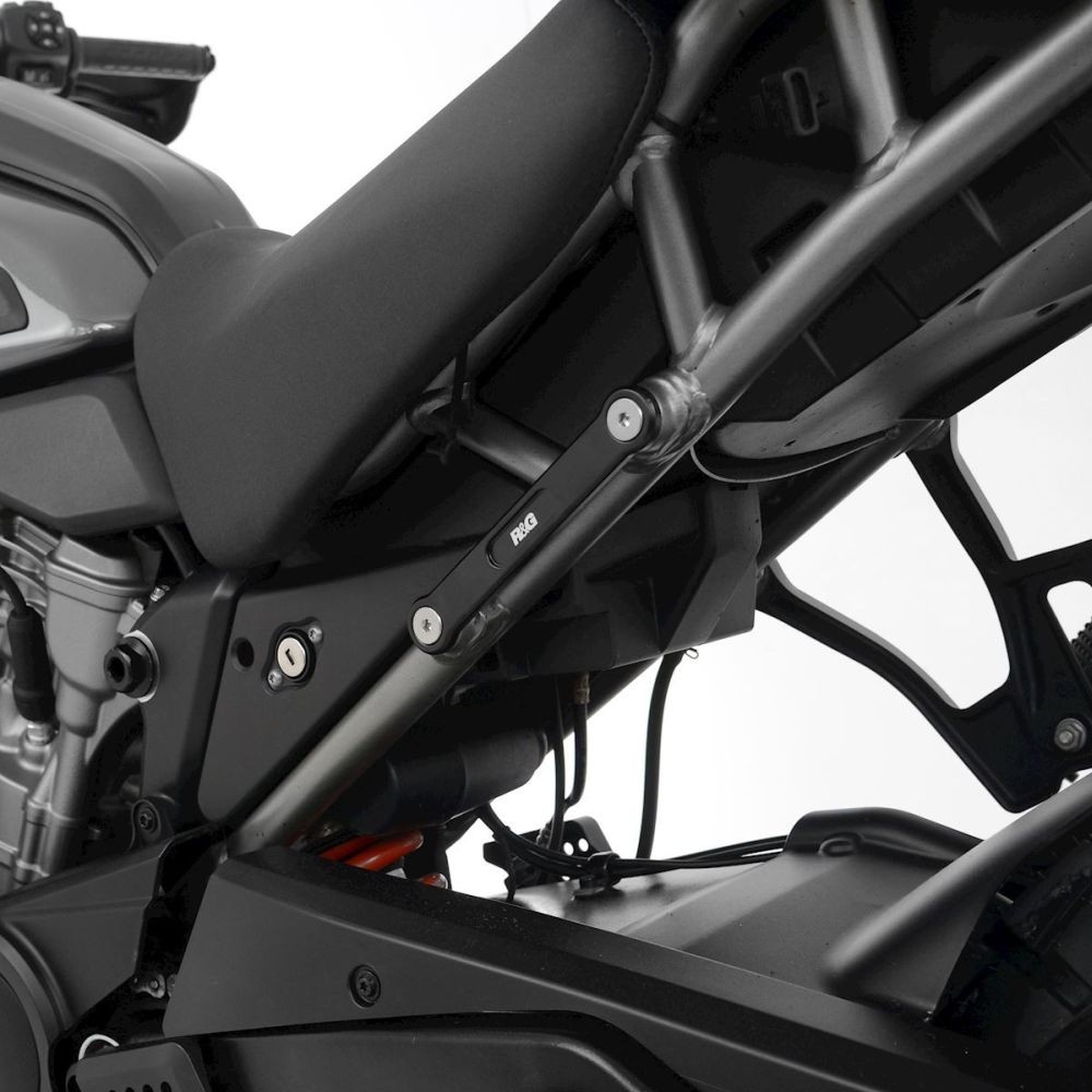 R&G Racing Black Rear Foot Rest Delete Blanking Plates LHS For 2021-2023 Harley-Davidson Pan America 1250 RA1250
