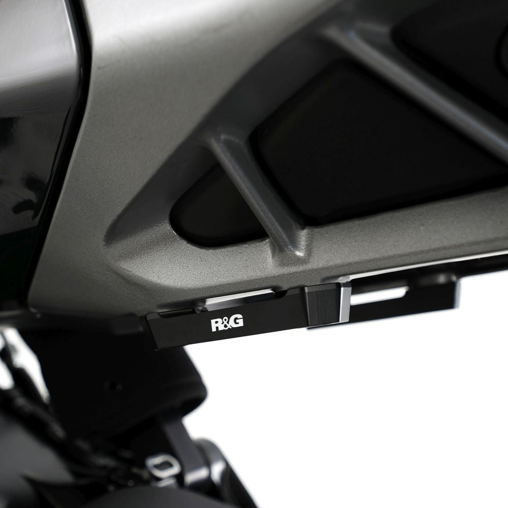 R&G Racing Black Rear Foot Rest Delete Blanking Plates For 2024-2025 KTM 125 Duke