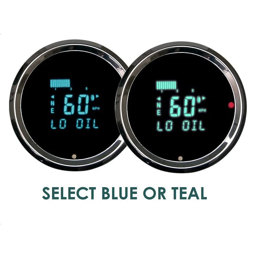 Dakota Digital 1970-1976 Chevrolet Chevelle/Malibu/El Camino Series III Gauge Kit with Teal/Blue Display