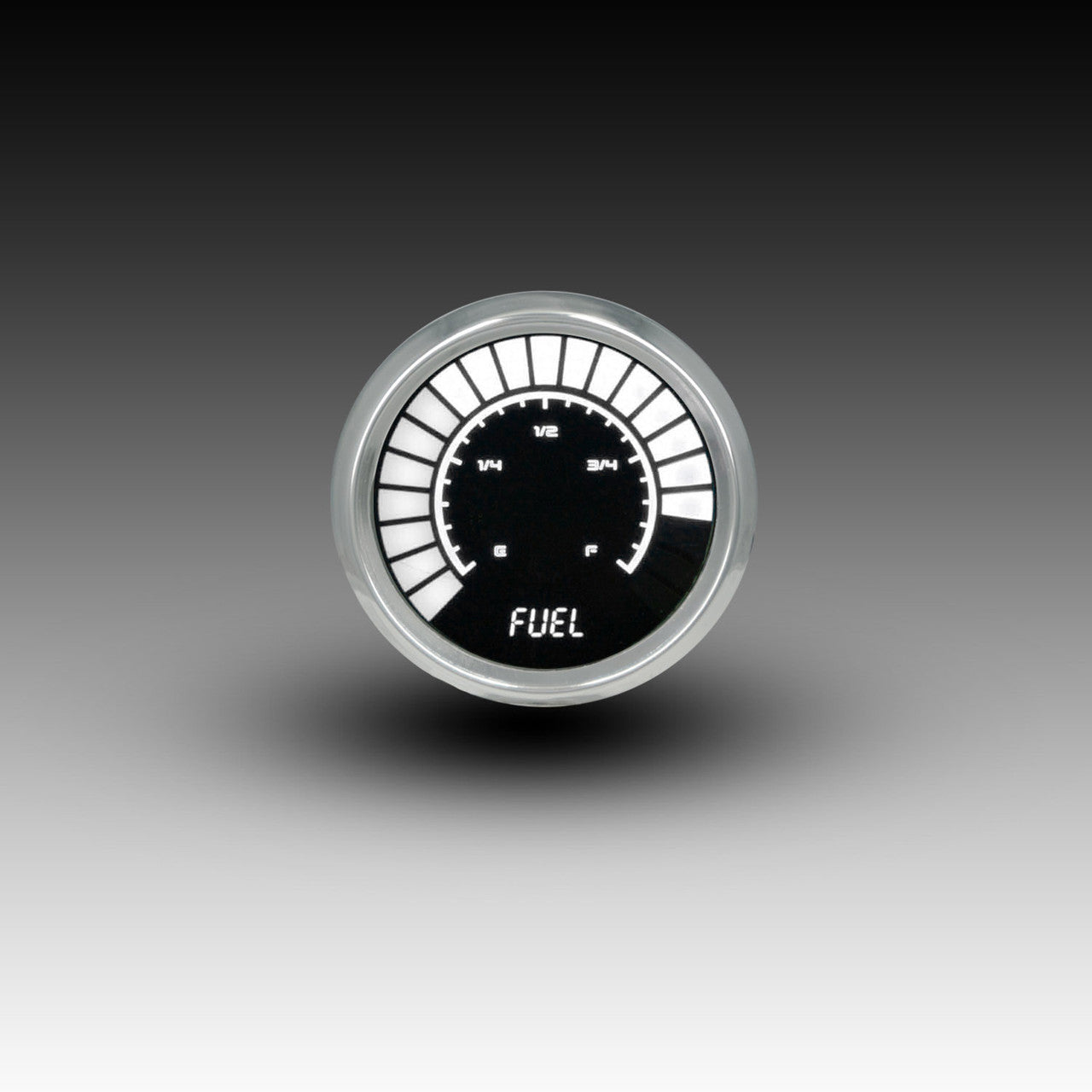 Intellitronix LED Digital Bargraph Fuel Level Gauge - Black Faceplate With Chrome Bezel