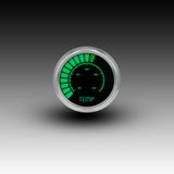 Intellitronix LED Digital Bargraph Water Temperature Gauge - Black Faceplate With Chrome Bezel