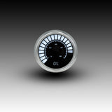 Manómetro digital de presión de aceite con barra LED Intellitronix - Placa frontal negra con bisel cromado