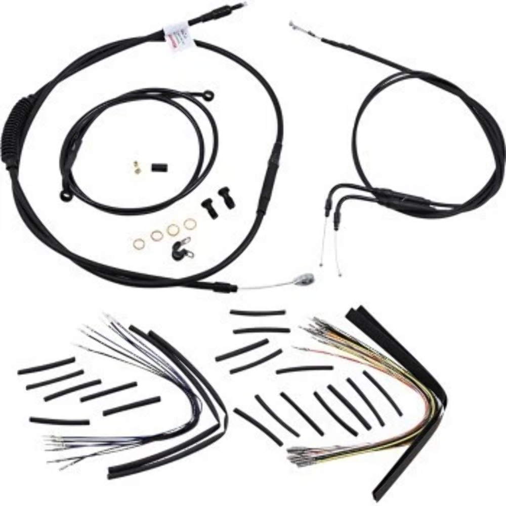 Burly Extended Cable Brake Line Kit for 16" Apes 00-06 Harley Davidson Softail