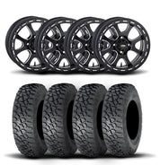 ITP Tsunami 15" Matte Black Wheels And Tenacity Tires [33x9.5-15]