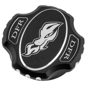 DragonFire Racing Billet Gas Cap for Polaris UTVs - Black - Dragonhead Logo - 04-1804