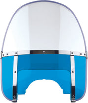 National Cycle Clear Beaded Heavy Duty Windshield, Blue With Mount Kit, Covered Forks