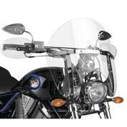 National Cycle Clear SwitchBlade Chopped Quick Release Windshield With Mount Kit, Straight Forks