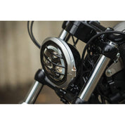 Kuryakyn Dillinger Headlight Trim Silver 5-3/4"