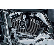 Kuryakyn Mach 2 Two Chrome Horn Cover / Black Mesh Accent Harley 1995-2017