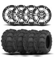 ITP SS212 14" Machined Black Wheels And Mud Lite Tires [28x12-14]