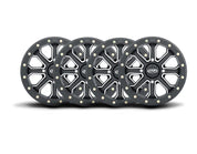 ITP Set of Four Velocity Intertia Beadlock Wheels Matte Black 14x7 4x156 5+2