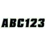 2 LETTER & NUMBER KIT BLACK /GREEN
