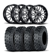 ITP Hurricane 18" Machined Black Wheels And Versa Cross XTR Tires [33x10-18]