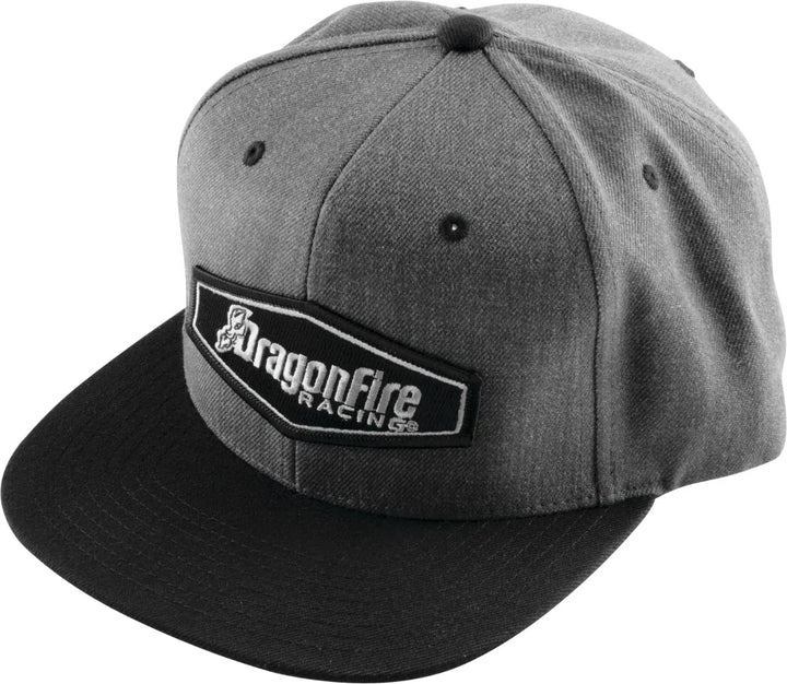 DragonFire Racing Hex Logo Snapback Hat - Grey/Black - 13-0063