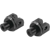 Puig Adventure Footpeg Adaptors Black Front - 6338N