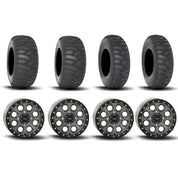System 3 SB-7 Beadlock Titanium 15" Wheels And SS360 Sand/Snow Tires [32x10-15] ,[32x12-15]