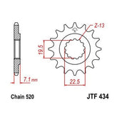 Steel Front Sprocket 16T for Street SUZUKI TU250X 2009-2016