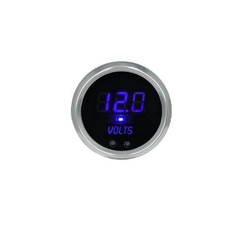 Intellitronix LED Digital Voltmeter Gauge - Black Faceplate With Black Bezel
