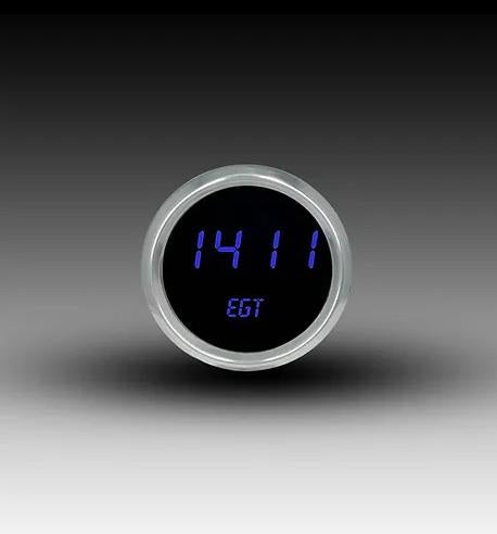 Intellitronix LED Digital Pyrometer/EGT 2 5/8" Gauge - Black Faceplate With Black Bezel