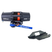 Viper V2 ATV Winch Kit 4500 lb Standard Spool With 40 Feet Black Synthetic Rope With Mount For Kawasaki Brute Force 750 2005-2020