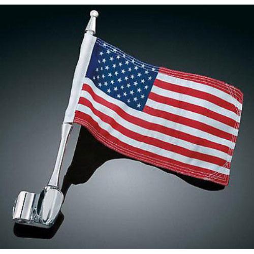 KURYAKYN ALUMINUM ANTENNA FLAG MOUNT W FLAG FOR 2001-2016 HONDA GOLD WING GL1800