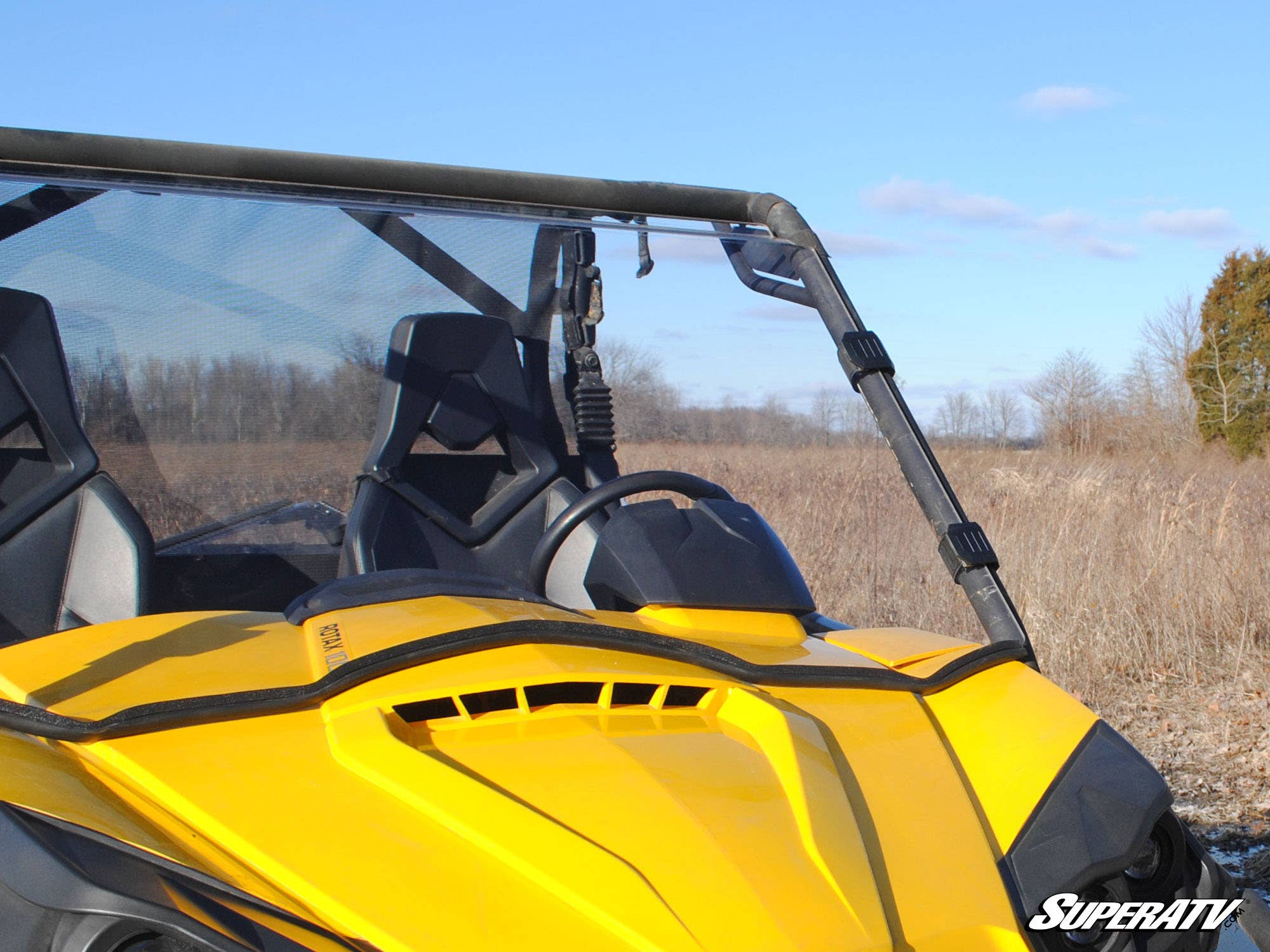 SuperATV Can-Am Commander 2011-2020 Full Windshield Scratch Resistant Polycarbonate - Clear WS-CA-COM-70