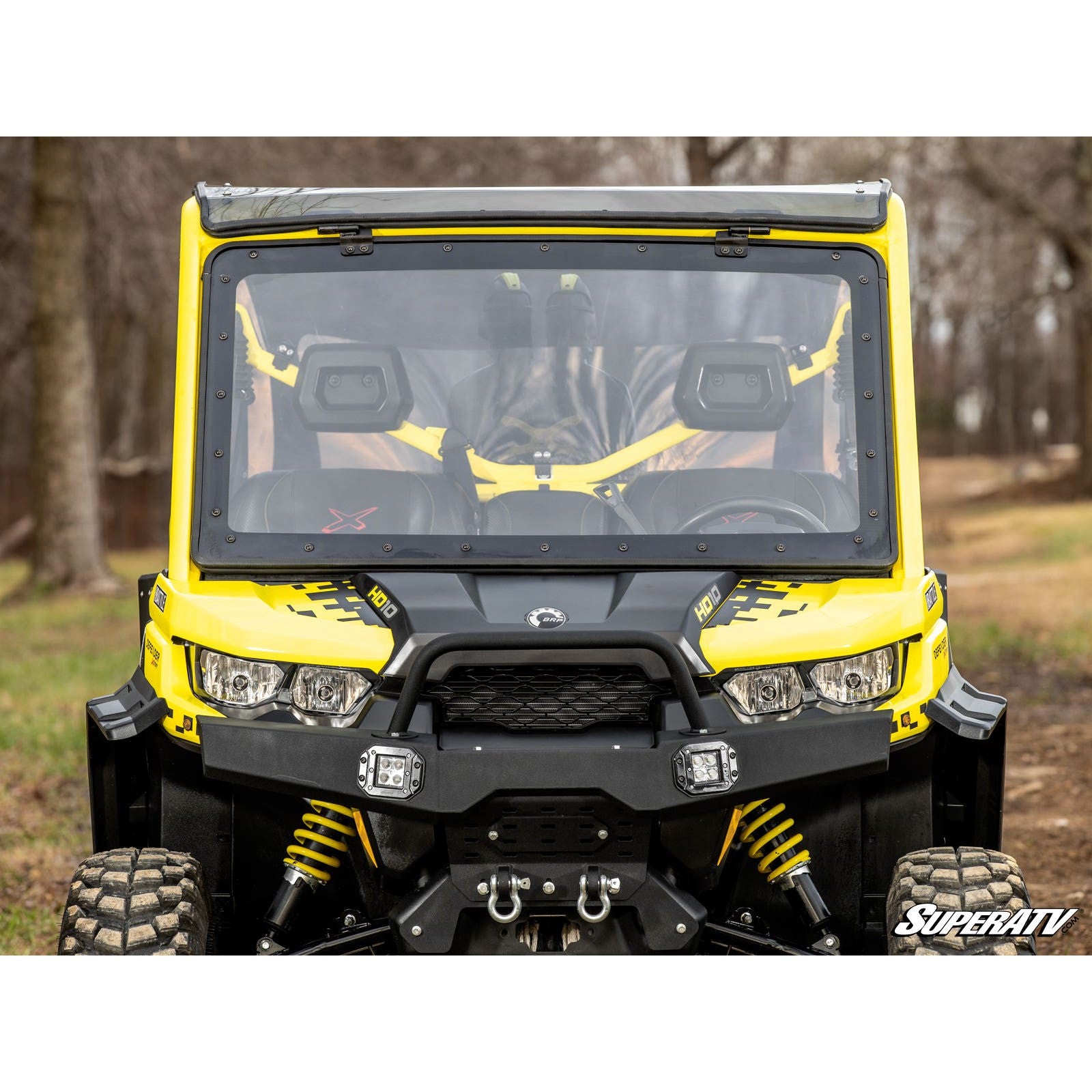 SuperATV Can-Am Defender MaxDrive Power Flip Windshield PFWS-CA-DEF-70