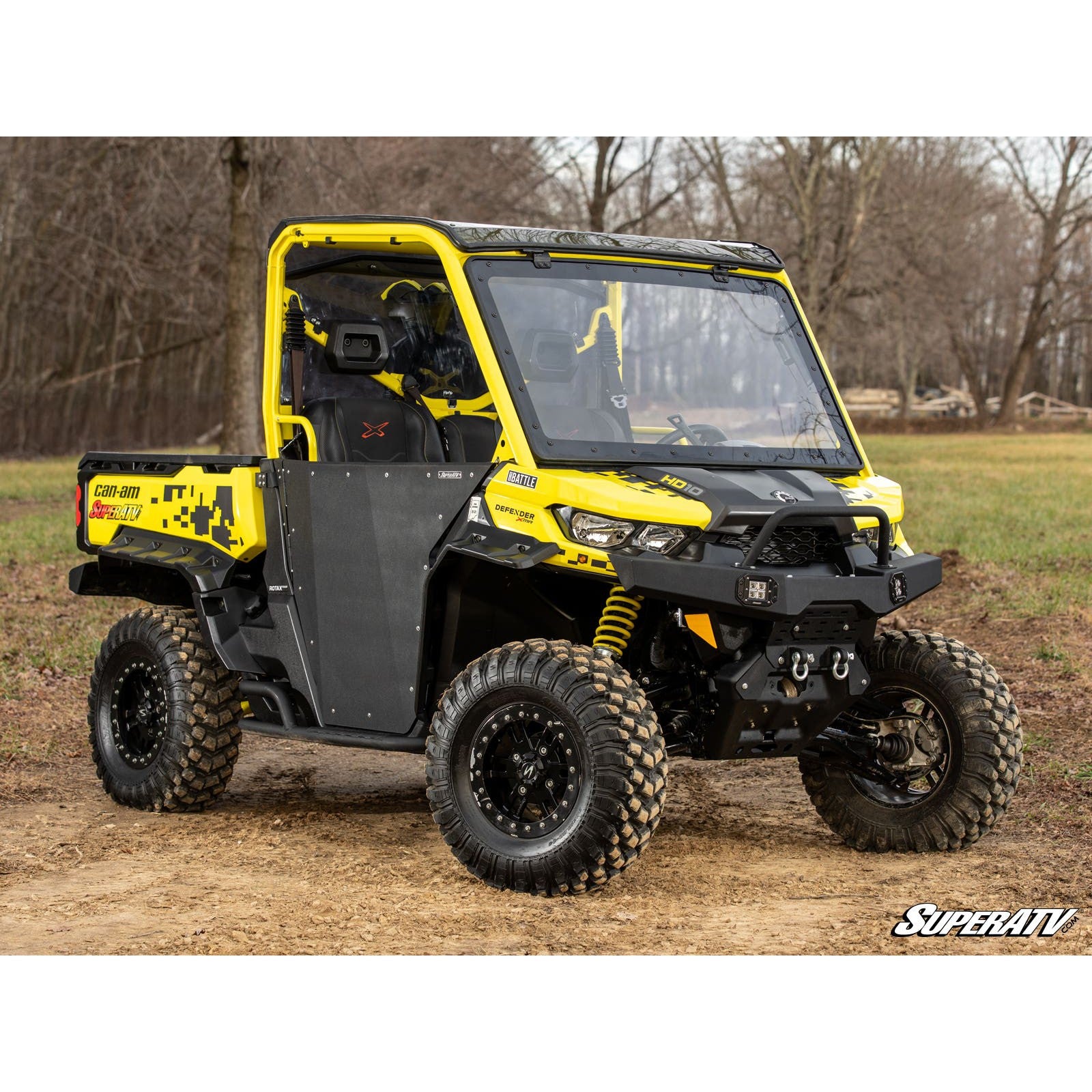 SuperATV Can-Am Defender MaxDrive Power Flip Windshield PFWS-CA-DEF-70