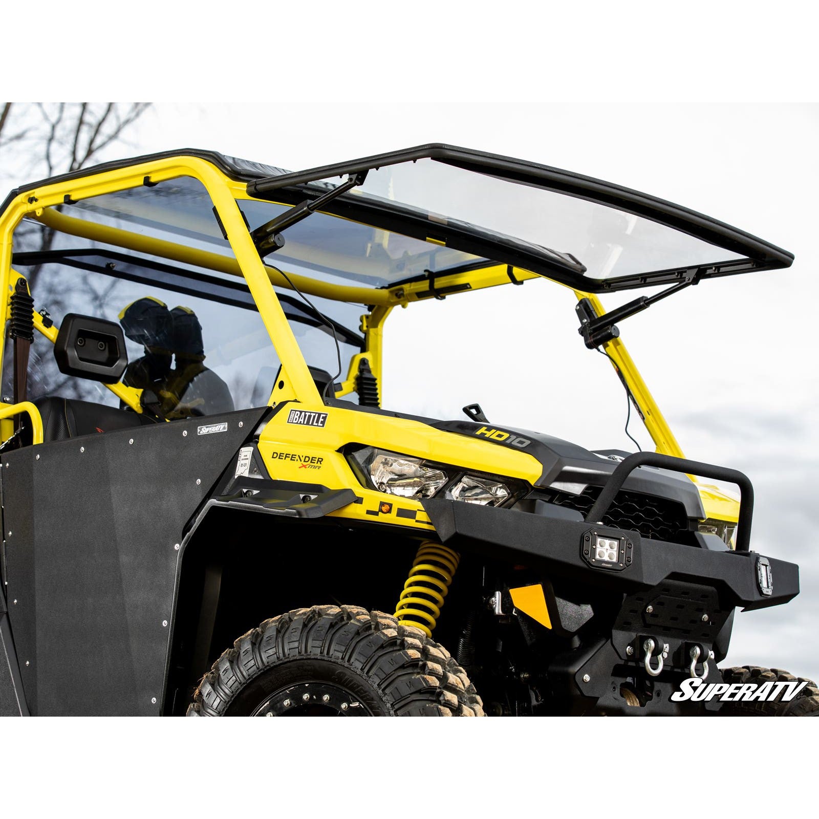 SuperATV Can-Am Defender MaxDrive Power Flip Windshield PFWS-CA-DEF-70