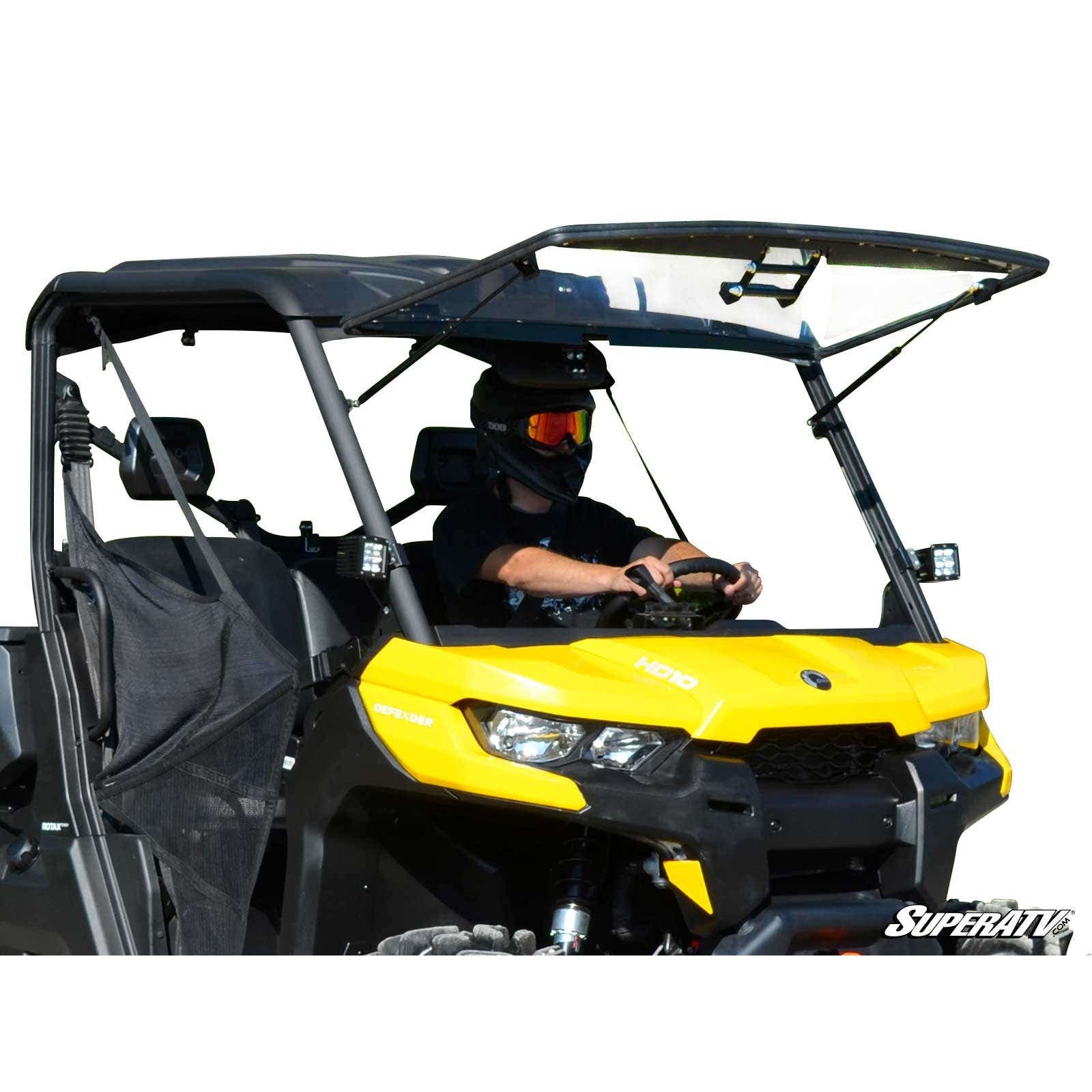 Can-Am Defender Scratch Resistant Flip Windshield