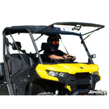SuperATV Can-Am Defender Scratch Resistant Flip Windshield FWS-CA-DEF-70