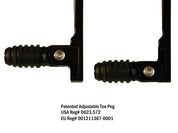 Vortex Racing Adjustable Rear Set Black - RS188K