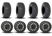 System 3 SB-6 Beadlock Matte Black 15" Wheels And SS360 Sand/Snow Tires [32x10-15] ,[32x12-15]