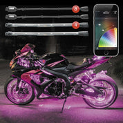 XK Glow 8 Pod 4 Strip Standard Light Kit - KS-MOTO-STANDARD