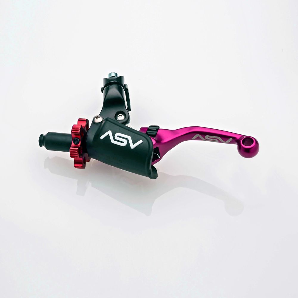 ASV F4 Pro Dirt Atv Clutch Lever With Perch Shorty Pink CDF406PX