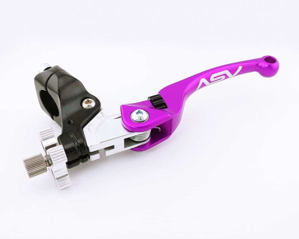 ASV F4 Dirt/Quad Clutch Lever With Perch Purple CDF406SX