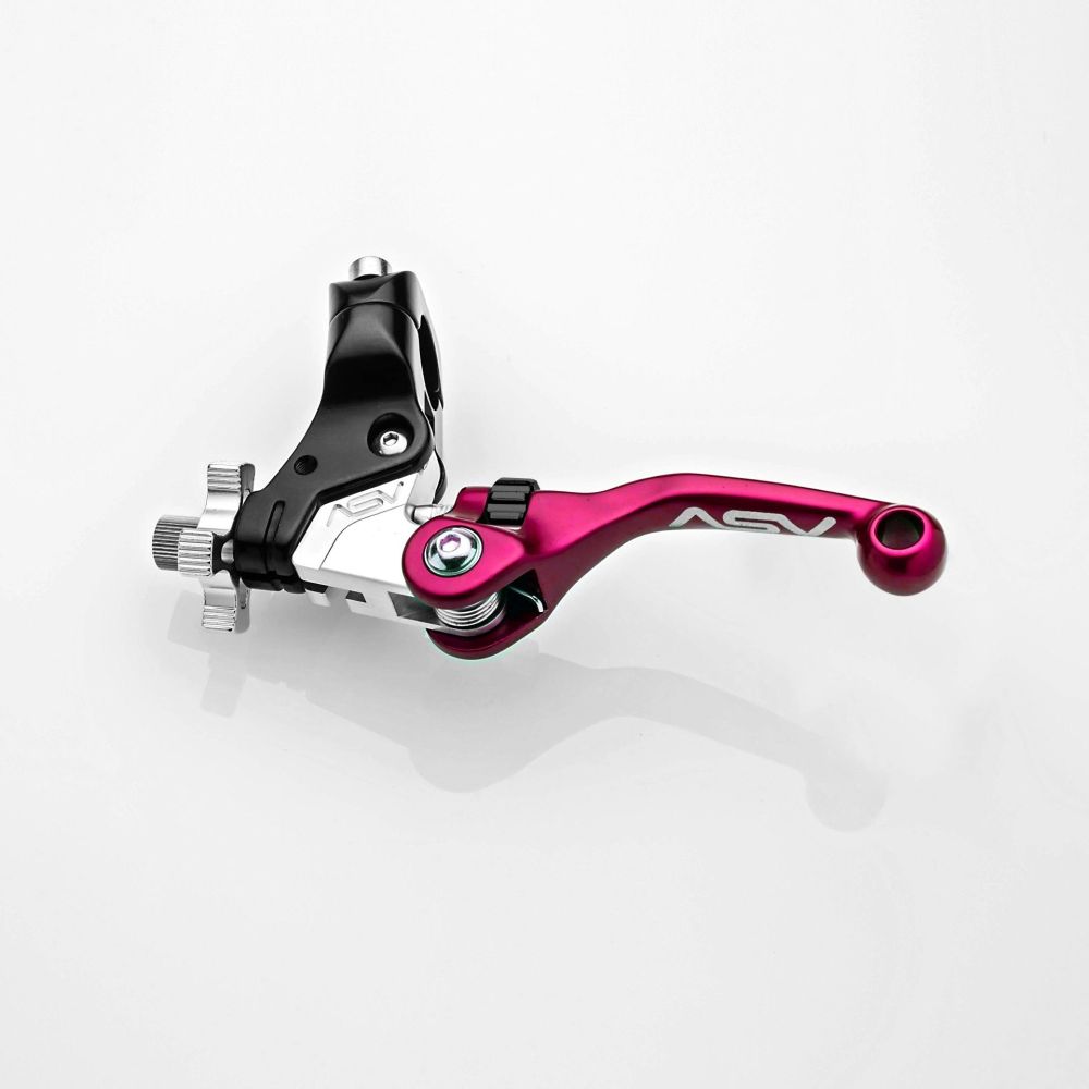 ASV F4 Dirt/Quad Clutch Lever With Perch Shorty Pink CDF406SX