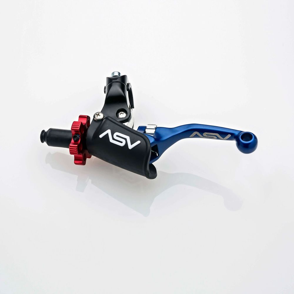 ASV F4 Pro Dirt Atv Clutch Lever With Perch Shorty Blue CDF406YPX