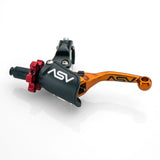 ASV F4 Pro Dirt Atv Clutch Lever With Perch Shorty Orange CDF406YPX