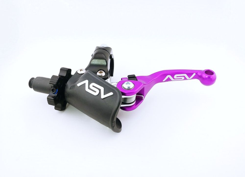 ASV F4 Pro Dirt Atv Clutch Lever With Perch Shorty Purple CDF406YPX