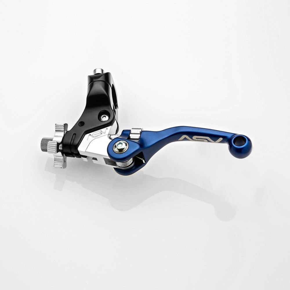 ASV F4 Off-Road Clutch Lever With Hot Start Perch Shorty Blue CDF406YSH