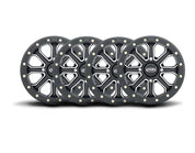 ITP Set of Four Velocity Intertia Beadlock Wheels Matte Black 15x7 4x156 5+2