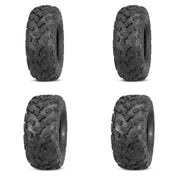 Set of 4 ATV QUADBOSS Tires (QBT447 27x11-12 Rear, 27x9-12 Front)