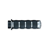 Kuryakyn ISO-Grips with Chrome Accent Rings without Throttle Boss H-D Street 500/750 - 6408
