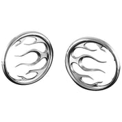 Harley-Davidson FLHX Street Glide 2006-2013Flame Speaker Grills Chrome Kuryakyn