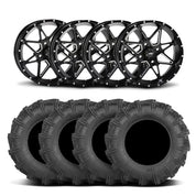 ITP Tornado 15" Matte Black Wheels And Cryptid Tires [32x10-15]