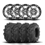 ITP SS212 12" Machined Black Wheels And Mega Mayhem Tires [28x9-12]