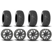 System 3 SB-4 Beadlock Matte Black 15" Wheels And SS360 Sand/Snow Tires [31x10-15]