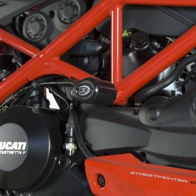 R&G Racing White Aero Style Crash Protectors For 2012-2015 Ducati Streetfighter 848